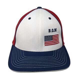 B.O.M American Flag Fitted Trucker Hat Multicolor 8 Pacific Headwear